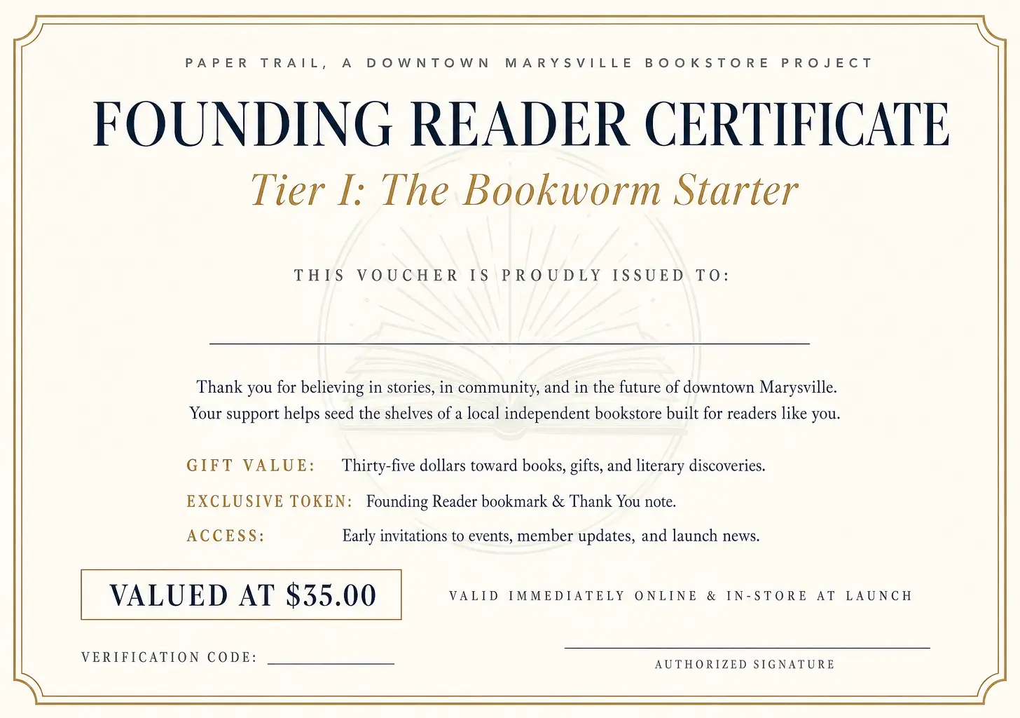 Founding Tier I: The Bookworm Starter photo 1